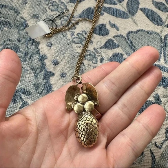 Patricia Nash Gold-Tone Leaf & Multicolor Stone 28" Long Pendant Necklace NWT - Picture 7 of 10